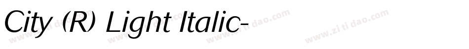 City (R) Light Italic字体转换